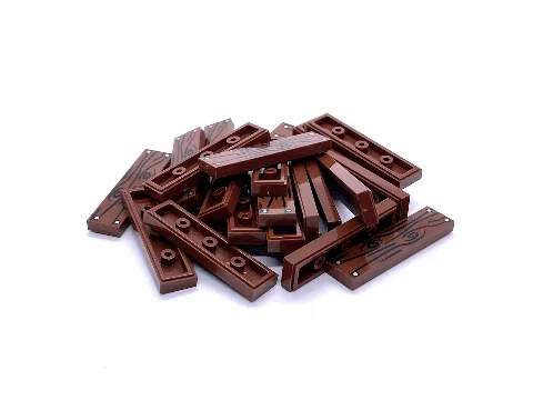 1 Kilogramm Fliese 1x4 mit Holzmaserung | ca. 1800 Klemmbausteine – Bild 2 – LEGO
