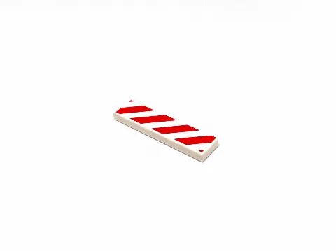 1 Kilogramm Fliese 1x4 mit "Warn-Aufdruck" | ca. 1800 Klemmbausteine – Bild 2 – LEGO