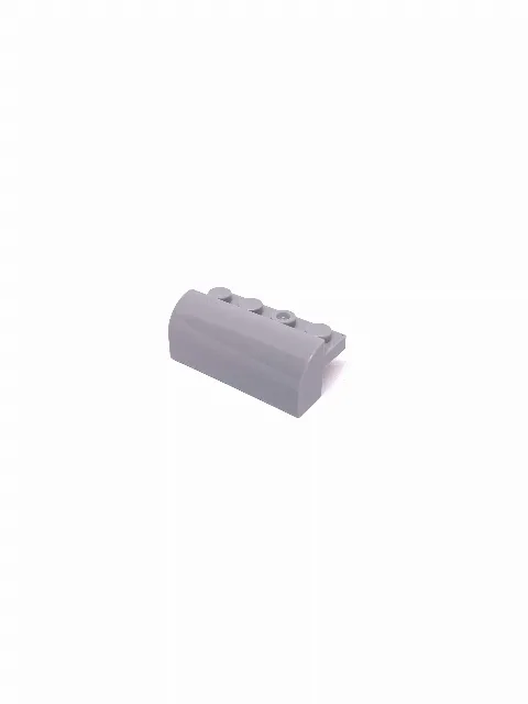 10x Schräge abgerundet 2x4x1 1/3 mit herabgesetzten Noppen | 6081