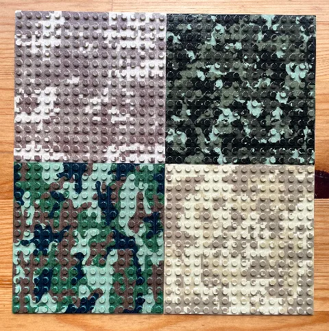 11 verschiedene Bedruckte Grundplatten | Camouflage 16x16 | 91405 – Bild 3 – Klemmbaustein LEGO