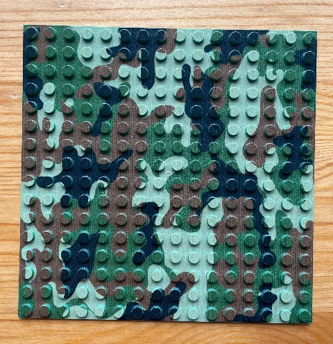 11 verschiedene Bedruckte Grundplatten | Camouflage 16x16 | 91405 – Bild 12 – Klemmbaustein LEGO