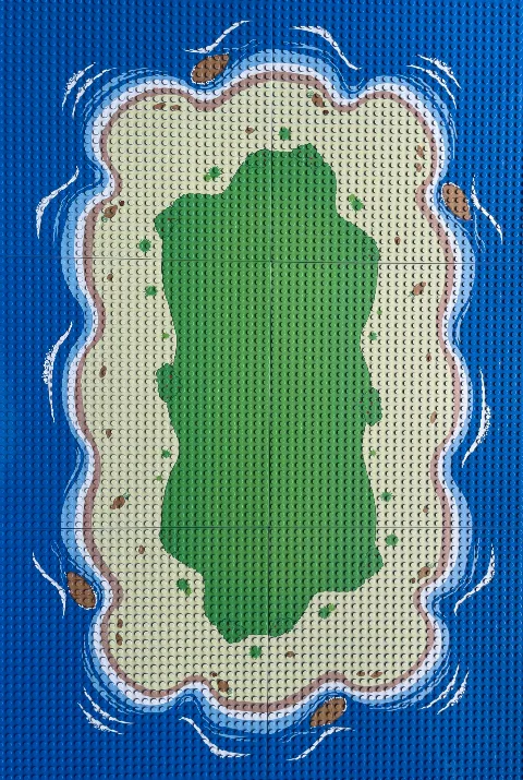 Bedruckte Grundplatte | Inseldrucke | 3811 – Bild 1 – Klemmbaustein LEGO