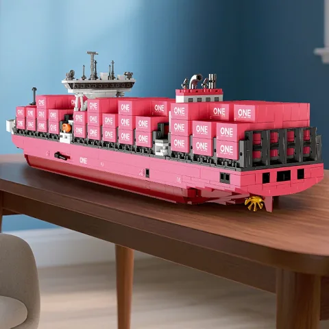 Containerschiff | 1466 Klemmmbausteine | Jiestar – Bild 3 – Klemmbaustein LEGO