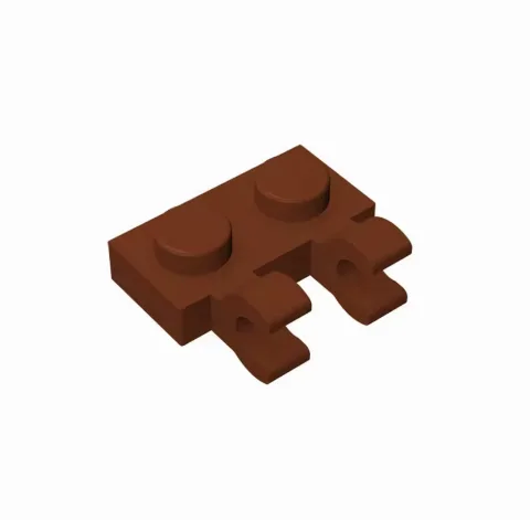 Plate, Modified 1 x 2 with 2 Open O Clips (Horizontal Grip) | 60470b | 100 Stück – Bild 4 – Klemmbaustein LEGO