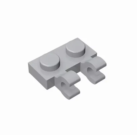 Plate, Modified 1 x 2 with 2 Open O Clips (Horizontal Grip) | 60470b | 100 Stück – Bild 2 – Klemmbaustein LEGO
