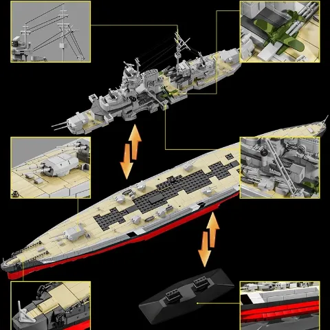 Schiff "Bismarck" 2686 Klemmmbausteine | 12GO – Bild 3 – Klemmbaustein LEGO