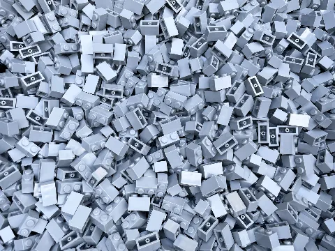 1 Kilogramm Klemmbaustein 1x2 | 3004 | ca. 1250 Klemmbausteine – Bild 2 – LEGO