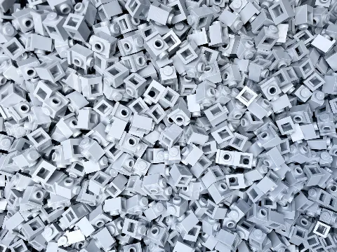 100 x Klemmbaustein 1x1 "Headlight" | 4070