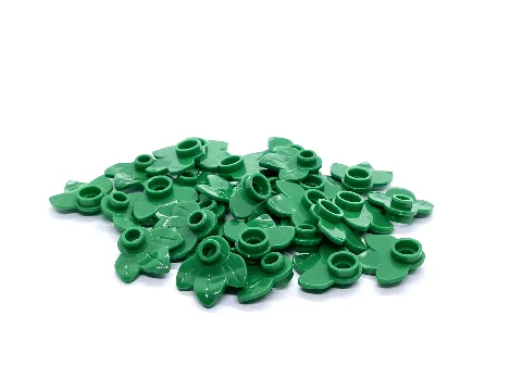 200 pcs Plant Plate, Round 1 x 1 w. 3 Leaves | Klemmbaustein Pflanzenteil 32607 – LEGO