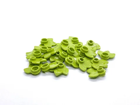 200 pcs Plant Plate, Round 1 x 1 w. 3 Leaves | Klemmbaustein Pflanzenteil 32607 – LEGO