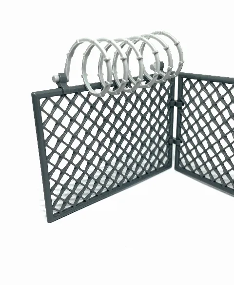 4 x Klemmbaustein Gitterzaun +4 x Stacheldraht + 16 x Clips – Bild 2 – LEGO
