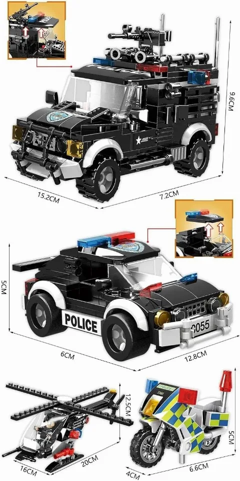 Große Klemmbaustein-Polizei-Station | 1261 Klemmbausteine – Bild 5 – LEGO