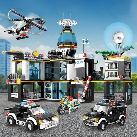 Große Klemmbaustein-Polizei-Station | 1261 Klemmbausteine – Bild 6 – LEGO