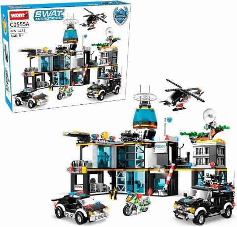 Große Klemmbaustein-Polizei-Station | 1261 Klemmbausteine – Bild 4 – LEGO