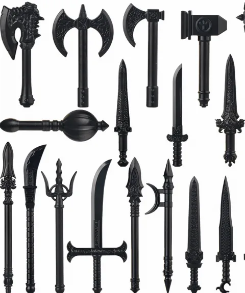 Klemmbaustein-Accessoires: Schwarze Schwerter – Bild 1 – LEGO