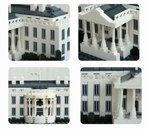 Klemmbaustein Architektur-Set | Das Weiße Haus | 894 Klemmbausteine | WANGE – Bild 2 – LEGO
