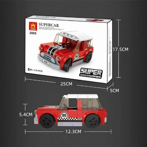 Klemmbaustein Auto-Set | 115 Klemmbausteine | Wange 2885 – Bild 2 – LEGO