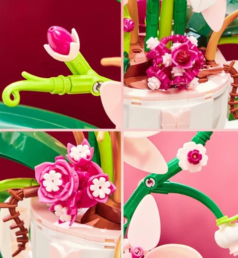 Klemmbaustein-Blume | Orchidee in Kaffeetasse | 567 Klemmbausteine – Bild 3 – LEGO