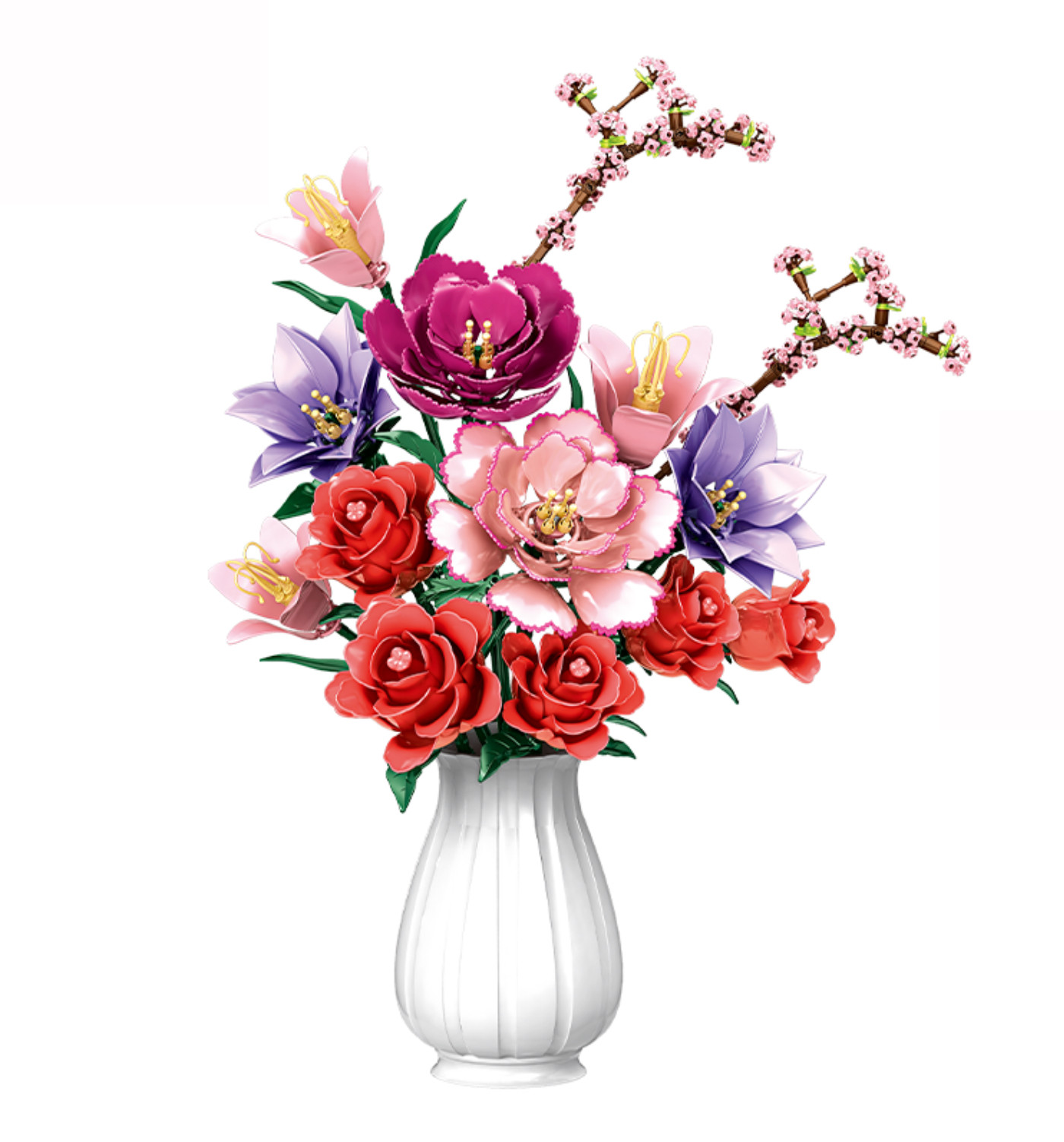 Klemmbaustein-Blumen