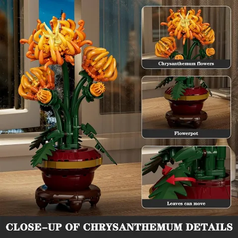 Klemmbaustein-Chrysantheme | MouldKing | 417 Klemmbausteine – Bild 3 – LEGO