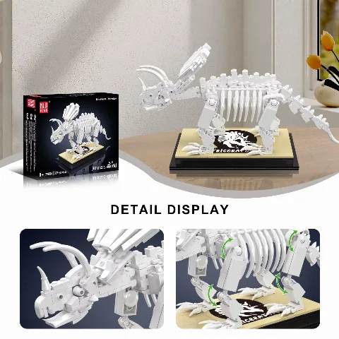 Klemmbaustein-Dinosaurierfossil | Triceratops | 397 Klemmbausteine | MouldKing – Bild 2 – LEGO