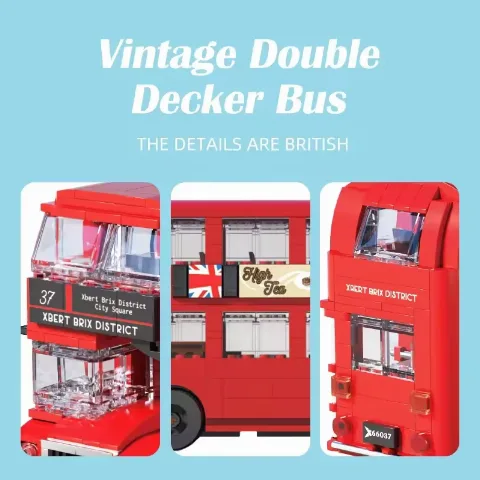 Klemmbaustein-Doppeldecker-Bus | 745 Klemmbausteine | Jiestar – Bild 5 – LEGO
