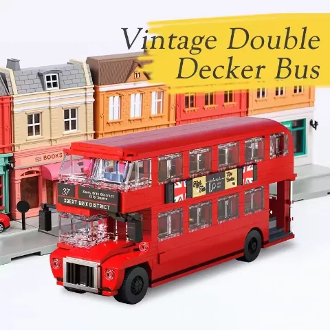 Klemmbaustein-Doppeldecker-Bus | 745 Klemmbausteine | Jiestar – Bild 4 – LEGO