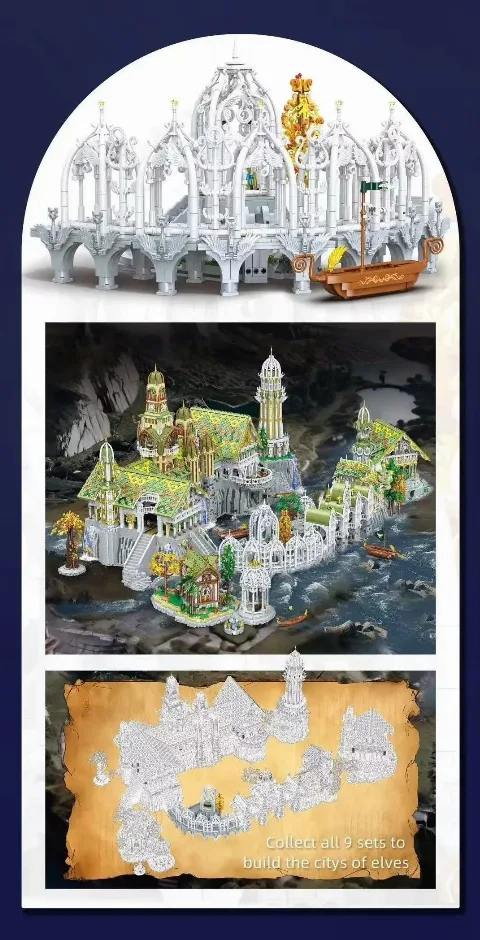 Klemmbaustein-Fantasie-Tal | 2052 Klemmbausteine "The Elven City" â Bild 4 â LEGO