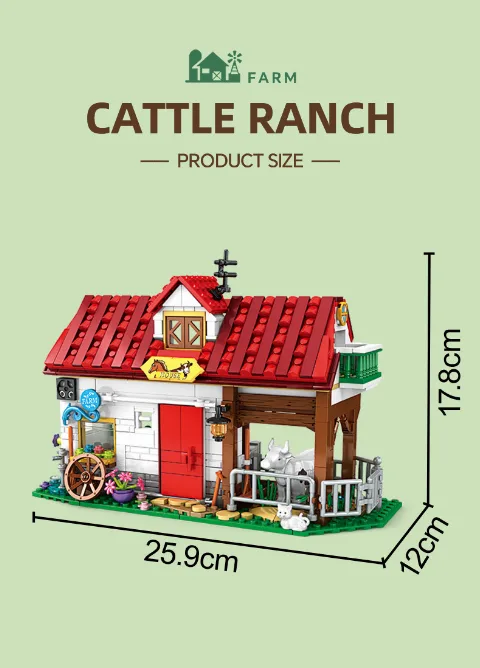 Klemmbaustein-Farm | 530 Klemmbausteine | Woma – Bild 2 – LEGO