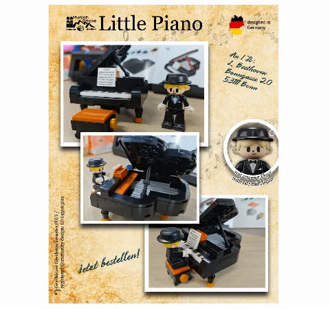 Klemmbaustein Flügel | Piano | 130 Klemmbausteine | MunichBricks – Bild 3 – LEGO