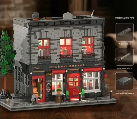 Klemmbaustein-Haus "Zum Eichenfass" | 2368 Klemmbausteine | XBert 66054 – Bild 2 – LEGO
