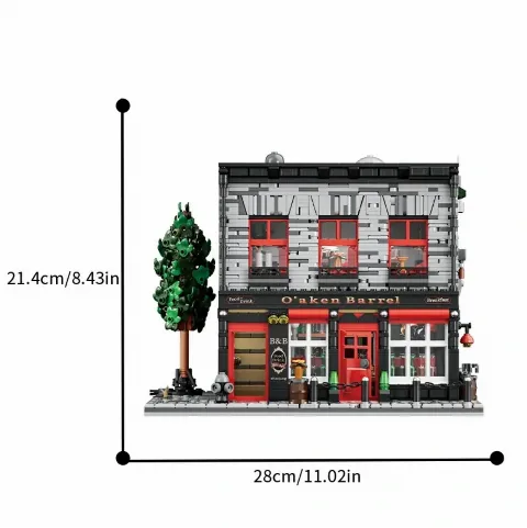 Klemmbaustein-Haus "Zum Eichenfass" | 2368 Klemmbausteine | XBert 66054 – Bild 3 – LEGO