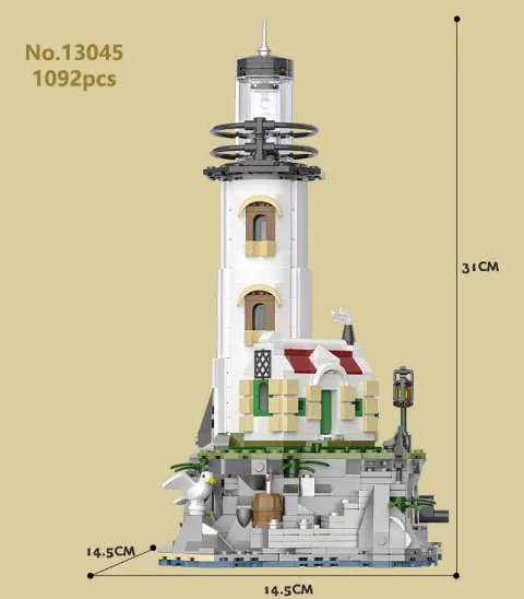 Klemmbaustein Leuchtturm-Set | MJI 13045 Island Lighthouse | 1092 Klemmbausteine – Bild 2 – LEGO