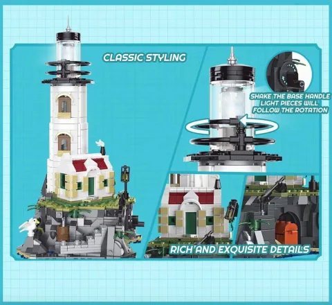 Klemmbaustein Leuchtturm-Set | MJI 13045 Island Lighthouse | 1092 Klemmbausteine – Bild 5 – LEGO
