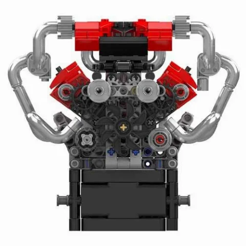 Klemmbaustein-Motor V8 II | MouldKing 10204 | 750 Klemmbausteine – Bild 2 – LEGO