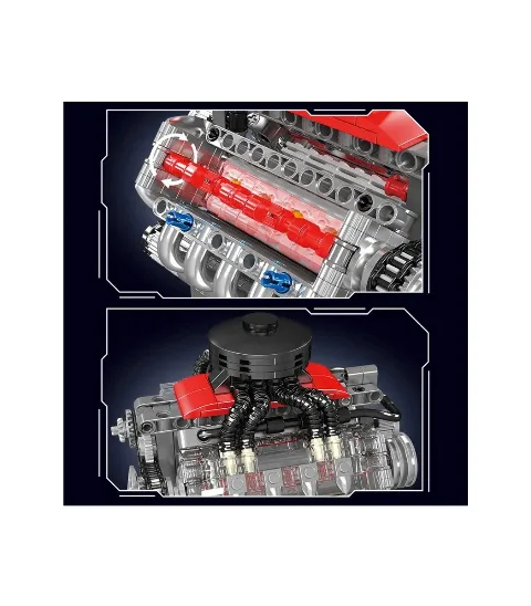Klemmbaustein-Motor V8 | MouldKing 10171 | 487 Klemmbausteine – Bild 2 – LEGO