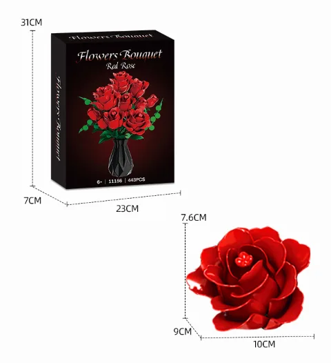 Klemmbaustein Rose Blume Valentinstag – LEGO