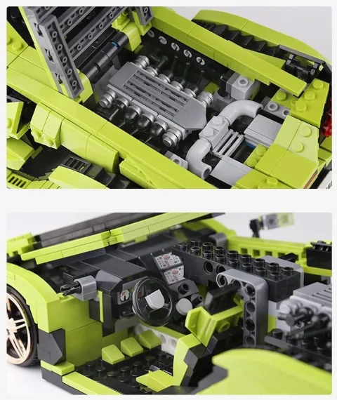 Klemmbaustein-Supersportwagen | Mouldking 10011S | 1168 Klemmbausteine – Bild 3 – LEGO