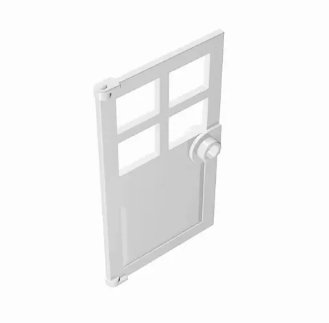 Klemmbaustein Tür 1 x 4 x 6 with 4 Panes and Stud Handle | 60623 | 10 Stück – Bild 3 – LEGO