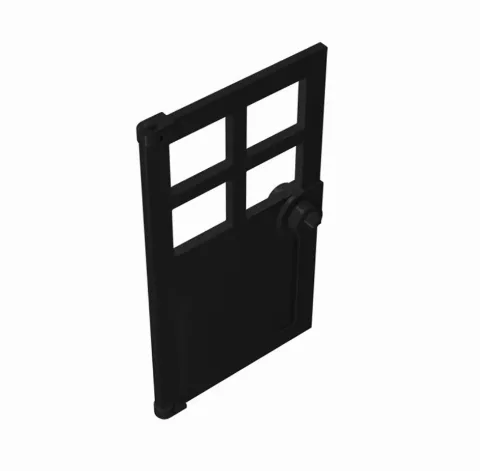Klemmbaustein Tür 1 x 4 x 6 with 4 Panes and Stud Handle | 60623 | 10 Stück – Bild 2 – LEGO