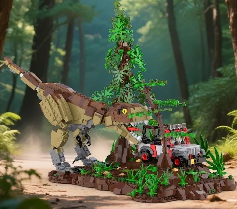 Klemmbaustein-T-Rex-Jagd | 1555 Klemmbausteine – Bild 3 – LEGO