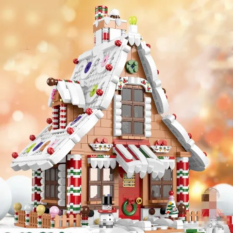 Lebkuchenhaus aus Klemmbausteinen | 1455 Klemmbausteine – Bild 6 – LEGO