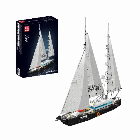 Modern Twin-Masted Sailboat | 893 Klemmbausteine | MouldKing – Bild 2 – LEGO