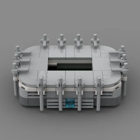 Klemmbaustein Fußballarena im Gladbach Stil inspiriert vom Borussia-Park – LEGO