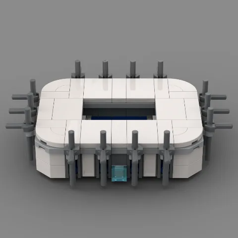 Klemmbaustein Fußballarena im Hamburg Stil inspiriert vom Volksparkstadion – LEGO