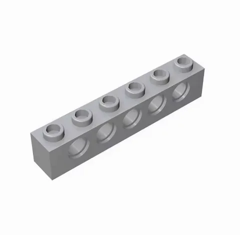 Technic, Klemmbaustein Brick 1 x 6 with Holes | 3894 | 30 Stück – Bild 2 – LEGO
