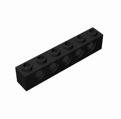 Technic, Klemmbaustein Brick 1 x 6 with Holes | 3894 | 30 Stück – Bild 3 – LEGO